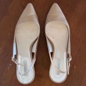 Cole haan Neutral Beige Pointed-Toe Slingback Flats